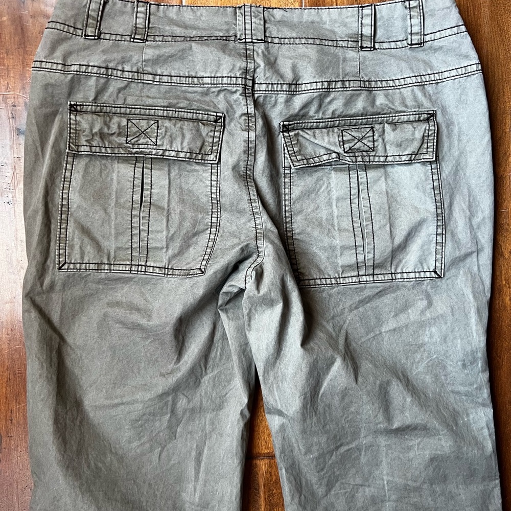 FREE PEOPLE Kakhi green cargo pants -Size 6 NWOT! - Picture 9 of 12